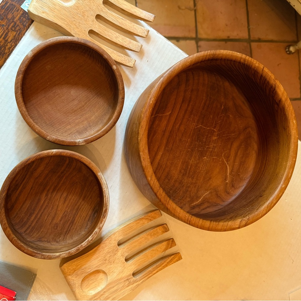 Wooden salad Bowl Set